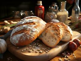 ai generativo panadería pastelería delicioso un pan foto