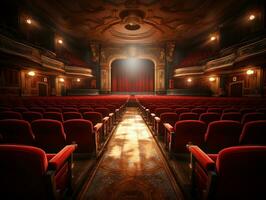 Ai Generated Empty theatre scene photo