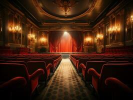 Ai Generated Empty theatre scene photo