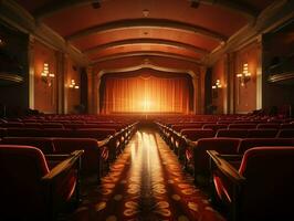 Ai Generated Empty theatre scene photo