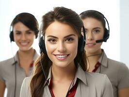 Ai Generated Call center woman photo