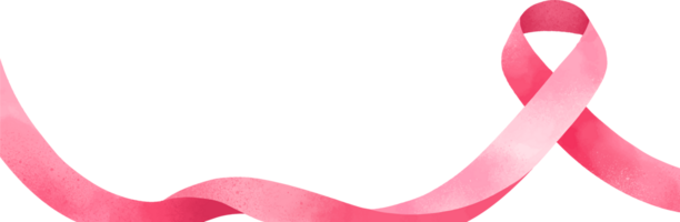 Pink breast cancer ribbon symbol border design, PNG file no background
