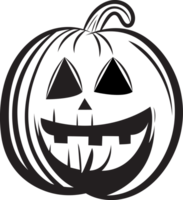 Jack o lantern pumpkin outline Halloween decoration element, PNG file no background