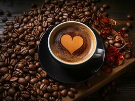 Ai Generated Coffee coffee beans background photo