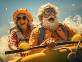 Ai Generated Happy retired couple summer photo