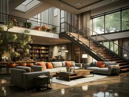 Ai Generated House decoration living room photo