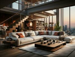 Ai Generated House decoration living room photo