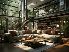 Ai Generated House decoration living room photo