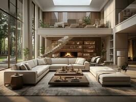 Ai Generated House decoration living room photo