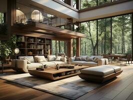 Ai Generated House decoration living room photo