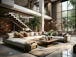 Ai Generated House decoration living room photo