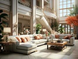 Ai Generated House decoration living room photo