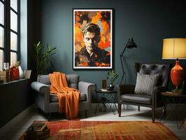 Ai Generated House decoration living room photo