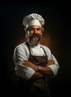 Ai Generated Professional restaurant chef photo