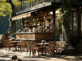 AI Generated restaurant coffee shop photo