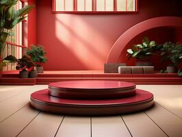 AI Generated product podium showcase photo