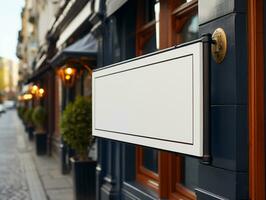 AI Generated A blank shop sign photo