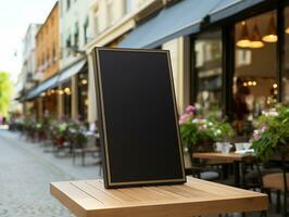 AI Generated A blank shop sign photo