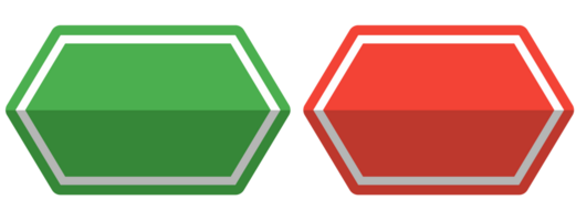 green and red blank label button png