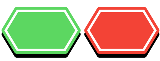 green and red blank label button png