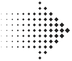 diamant form halvton pil element design png