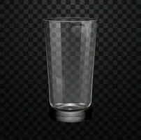 realista vacío Disparo vaso para vodka aislado en transparente antecedentes vector