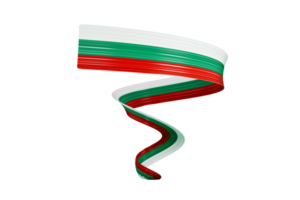 Bulgaria Happy Liberation Day 03 March. Waving flags . 3d illustration png