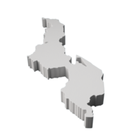 Malawi 3d kaart aardrijkskunde cartografie en topologie 3d illustratie png