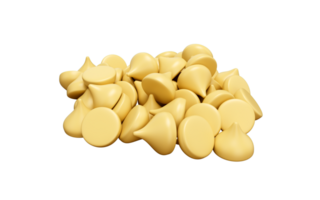 white chocolate chips  3d illustration png