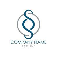 ss typography logo design vector