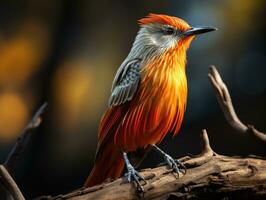 Red bellied Bulbul Pygmy Bulbul  AI Generative photo