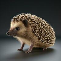 Hedgehog  Scientific name  Erinaceus Europaeus 3D illustration AI Generative photo