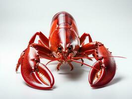 Lobster isolated on white background. Clipping path included. AI Generative photo