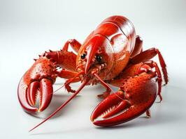 Lobster isolated on white background. Clipping path included. AI Generative photo