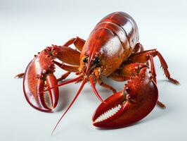 Lobster isolated on white background. Clipping path included. AI Generative photo