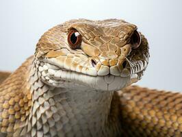 Close up portrait of a red-nosed ratsnake snake AI Generative photo