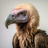 retrato de un grifón buitre gyps fulvo. ai generativo foto