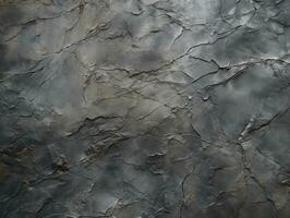 The surface of the old gray stone. Background, texture for design. Dark grey stone wall background texture. Natural pattern of black slate. AI Generative photo