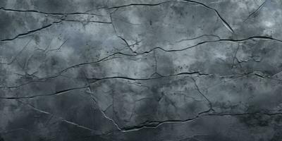 The surface of the old gray stone. Background, texture for design. Dark grey stone wall background texture. Natural pattern of black slate. AI Generative photo