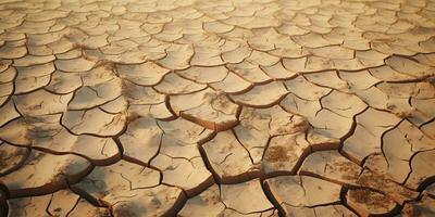 seco agrietado tierra antecedentes. global calentamiento y clima cambio concepto. ai generativo foto