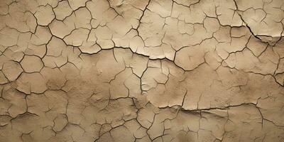 Dry cracked earth background. Global warming and climate change concept. AI Generative photo