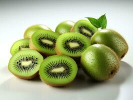 Kiwi fruit isolated on a white background. 3d illustration. AI Generative photo