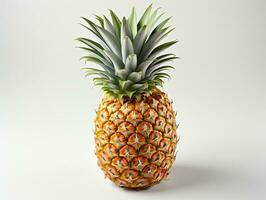 Pineapples isolated on white background. 3d render illustration. AI Generative photo