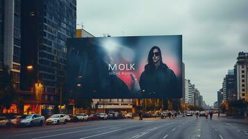 Large blank billboard photo