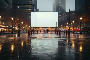 Large blank billboard photo