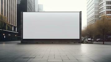 Large blank billboard photo