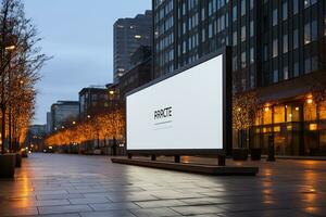 Large blank billboard photo