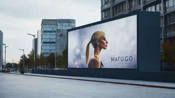 Large blank billboard photo