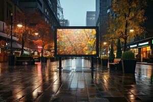 Large blank billboard photo