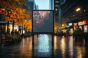 Large blank billboard photo